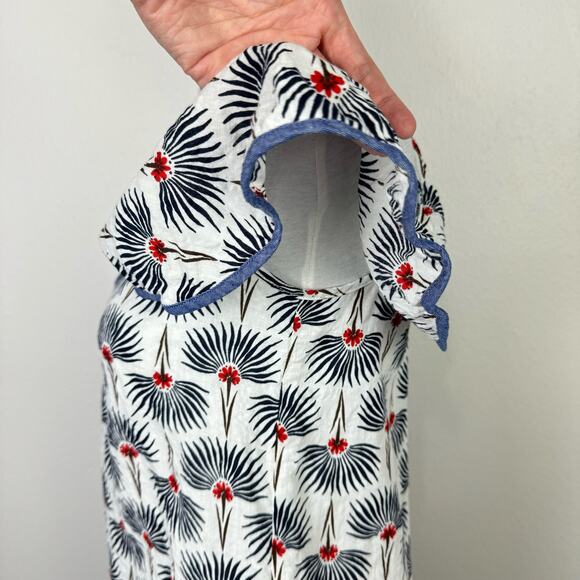 THML Floral Print Crossover Neckline Cold Shoulder Lightweight Summer Top - Picture 10 of 13